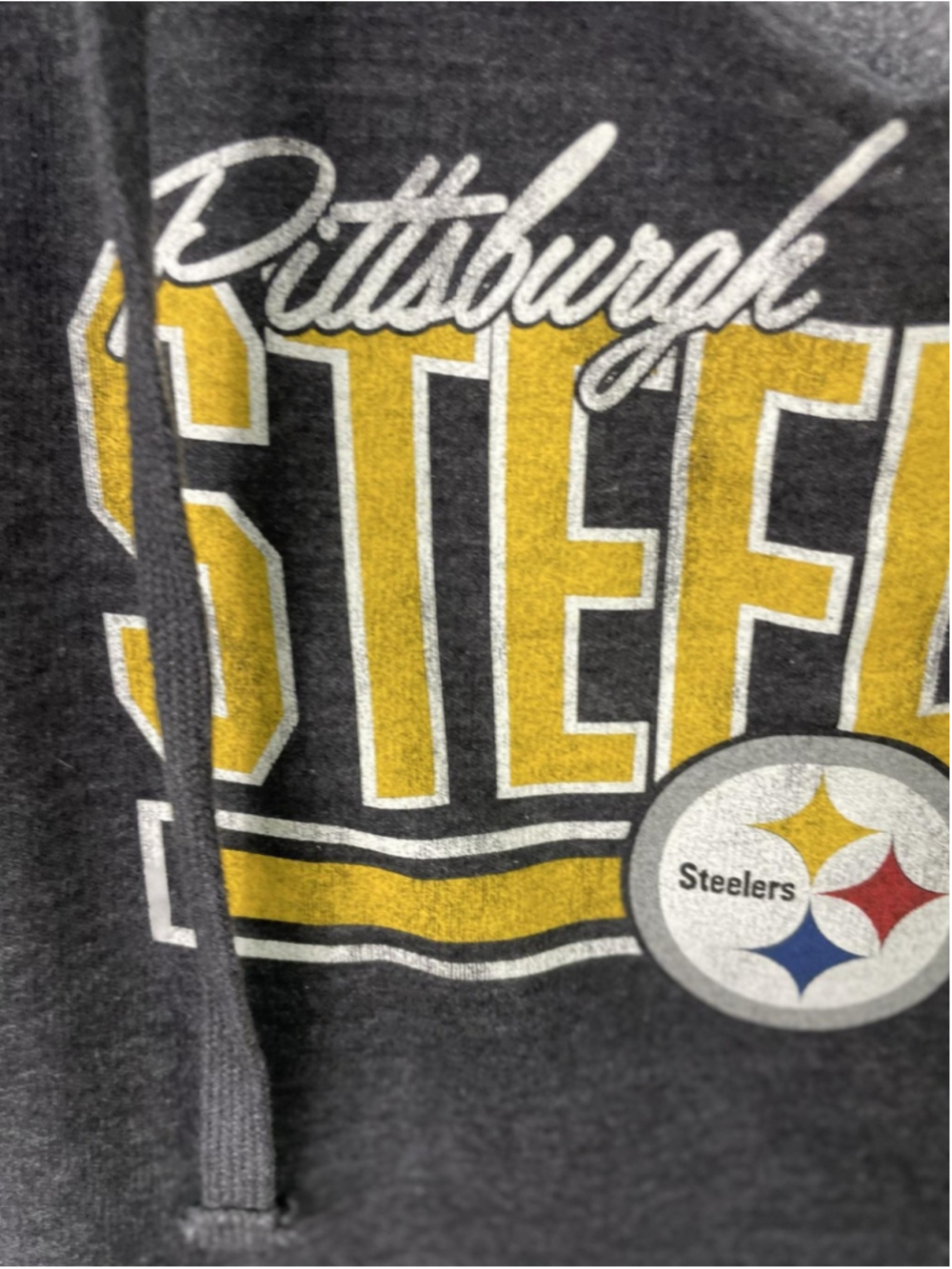 Pittsburgh Steelers Hoodie Womens Large Gray NFL Football NFL Team Apparel - Picture 2 of 9